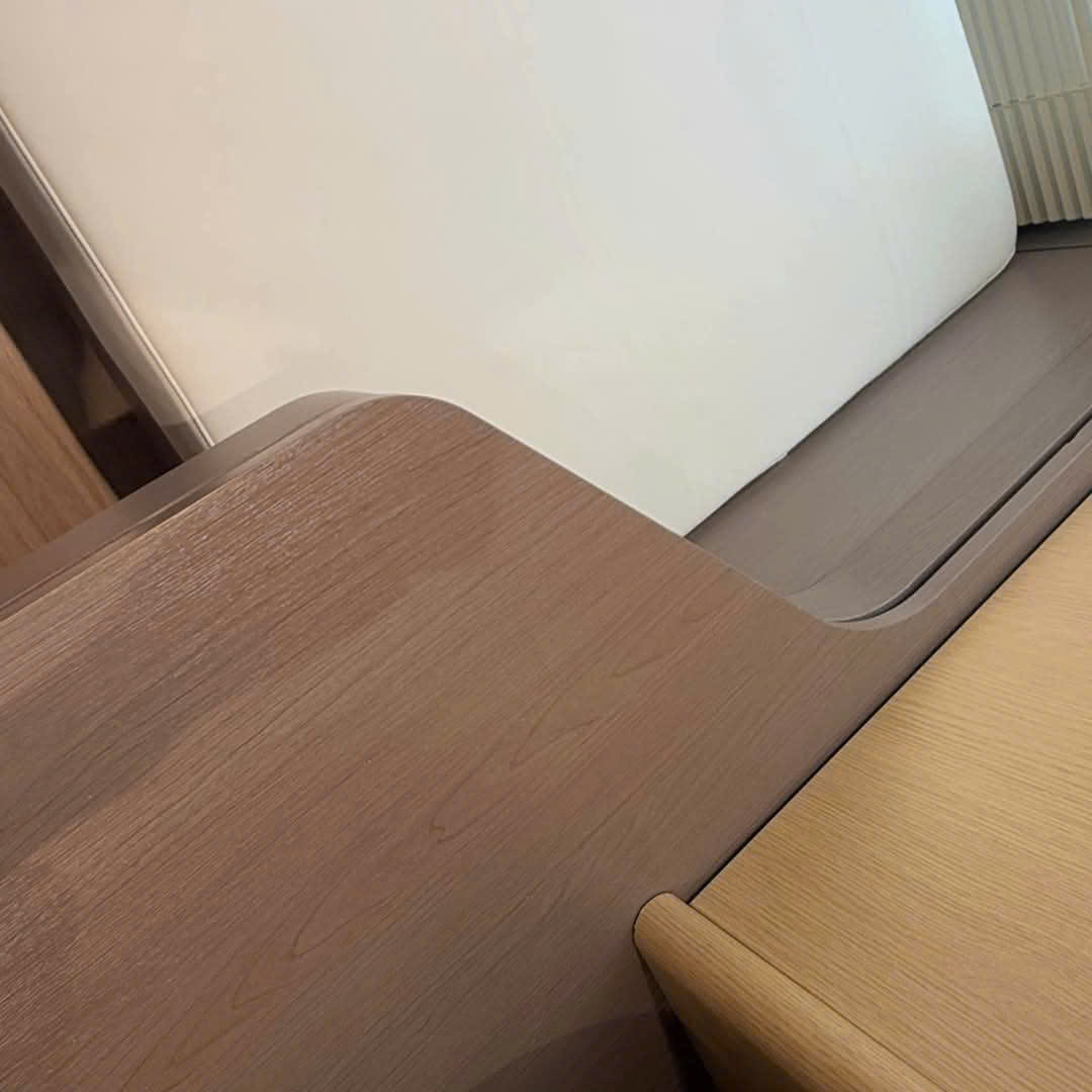 Thi Công Nội Thất Chung Cư 54 Nội thất gỗ công nghiệp được thi công bo cong uyển chuyển