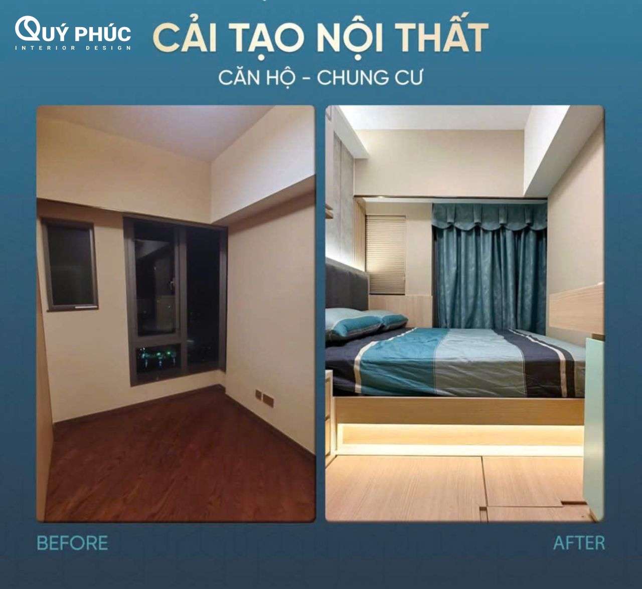 Cải tạo chung cư cũ - Xu hướng “gây bão” cộng đồng mạng 2025 10 Cải tạo phòng ngủ nhỏ thành không gian nghỉ ngơi tiện nghi với giường dạng bục