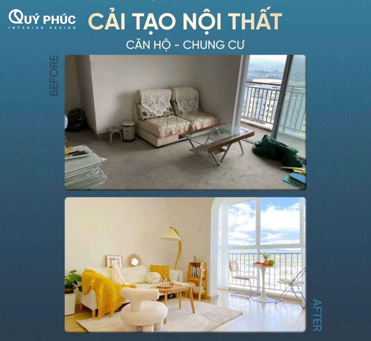 Cải tạo chung cư cũ - Xu hướng “gây bão” cộng đồng mạng 2025 19 Thiết kế lại phòng khách căn hộ với tông sáng, nội thất gỗ và bố cục mở