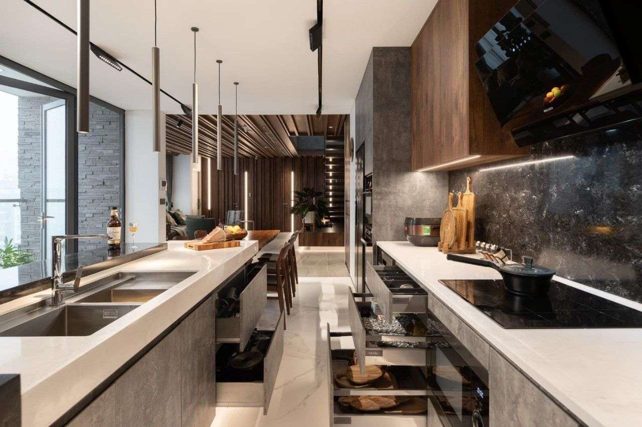 Thi Công Nội Thất Phòng Bếp 3 Thi công phòng bếp cần lựa chọn kĩ về chất liệu công năng quan trọng