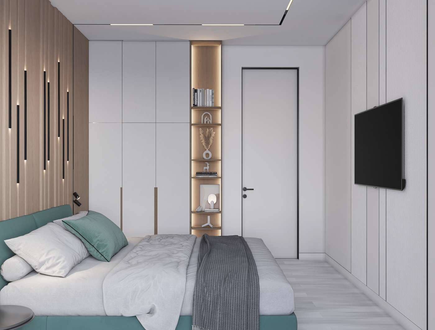 Phòng ngủ nhỏ xinh nhưng đầy đủ tiện nghi tạo không gian nghỉ ngơi lý tưởng