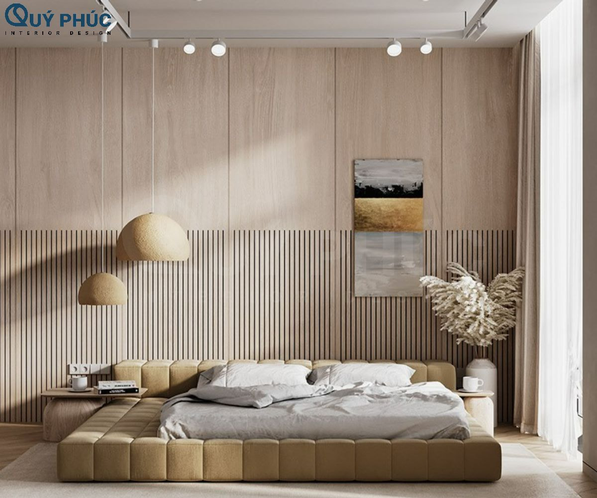 Phòng ngủ phong cách Minimalism trang trí tranh độc đáo