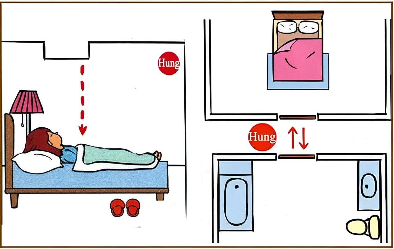  Thiết kế cửa nhà vệ sinh đối diện giường ngủ sẽ gây ra những tác động tiêu cực đến chất lượng giấc ngủ và sức khỏe của người sử dụng